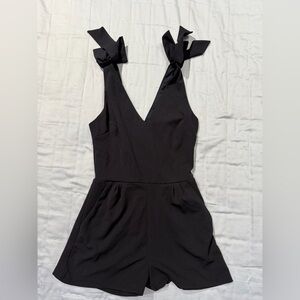 Aqua Romper with Bow Straps